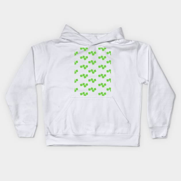 Four Leaf Clover Pattern Kids Hoodie by Kelly Gigi